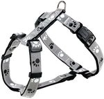 Trixie Geschirr Silver Reflect - Pfotenmotiv - 36?40 cm / 15mm