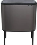 Brabantia M&uuml;lleimer Bo Touch Bin Platinum, 11 + 23 L 316142