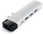 Satechi Type-C Pro Hub 4K HDMI with Ethernet silver ST-TCPHES