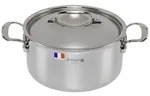 De Buyer Affinity Bratentopf Edelstahl mit Deckel 24 cm 3742.24