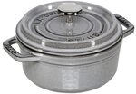Staub Cocotte 12cm rund Graphit-grau, Gusseisen 1004045