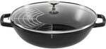 Staub Wok 30 cm mit Deckel Gusseisen, schwarz 1004706