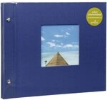 Goldbuch Bella Vista blau 30x25 Schraubalbum 40 schwarze Seiten 26975