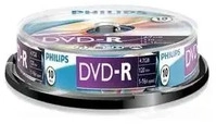 1x10 Philips DVD-R 4,7GB 16x SP DM4S6B10F/00