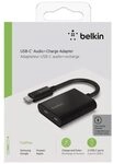 Belkin RockStar USB-C Audio- und Ladeadapter, schwarz F7U081btBLK