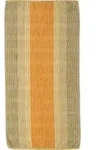Cashmere Handtuch 80 x 150 cm gestreift hell-orange