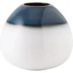 Lave Home Drop Vase 12,8 cm wei&szlig; und blau