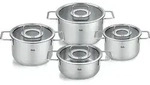 Pure Collection Topf-Set mit Glasdeckeln 4 St.