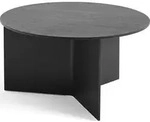 Slit Kaffeetisch 65 cm rund schwarz aus Holz