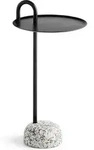 Bowler Beistelltisch 36 cm schwarz mit Granitbasis
