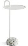 Bowler Beistelltisch 36 cm cremefarbig mit Granitbasis