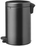 Newicon Pedal-M&uuml;lleimer 12 l dunkelgrau