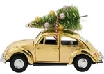 Xmas Weihnachtsdekoration 12,5 cm Wagen goldfarben