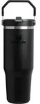 IceFlow Black 2.0 Isolierbecher mit Griff und Strohhalm, 890 ml, schwarz