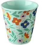 Nora Becher S mit Blumenmuster meerblau