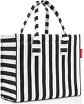 Daily Shopper Tasche gestreift, schwarz-wei&szlig;, aus recyceltem Material
