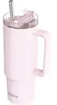 Quokka Stream Thermobecher mit Strohhalm, 950 ml, hellrosa
