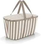 Coolerbag K&uuml;hltasche gestreift L, braun-wei&szlig;, recycelt