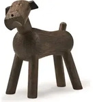 Tim Dekoration Hund ger&auml;ucherte Eiche aus Holz