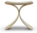 Luno Hocker 45 cm beige Eiche hell gepolsterter Sitz
