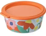 Nora Beh&auml;lter 1,3 l mit Blumenmuster orangefarben-blau mit Deckel