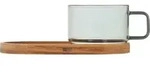 Impact Kaffeetasse mit Untertasse 300 ml, transparent grau, 2-tlg.