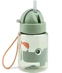 Done by Deer Playground Trinkflasche mit Strohhalm 280 ml, gr&uuml;n