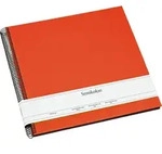 Uni Economy Fotoalbum gro&szlig; orangefarben mit schwarzen Karten