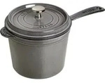 Staub Sauciere 2,8 l graphitfarbig mit Deckel
