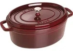 La Cocotte Topf 5,5 l oval Grenadine aus Gusseisen gefertigt