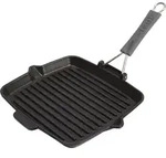 Staub Grillpfanne 24 cm quadratisch schwarz aus Gusseisen