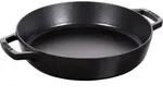 Staub Pfanne 26 cm schwarz mit zwei Griffen