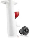 Wine Saver Wein-Vakuumpumpe mit Korken wei&szlig;