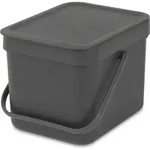 Sort & Go Korb zur Abfalltrennung 6 l grau