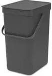 Sort & Go Korb zur Abfalltrennung 12 l grau