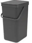 Sort & Go Korb zur Abfalltrennung 16 l grau