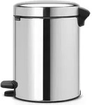 Newicon M&uuml;lleimer 5 l polierter Stahl mit Fu&szlig;pedal