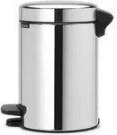Newicon M&uuml;lleimer 3 l polierter Stahl mit Fu&szlig;pedal