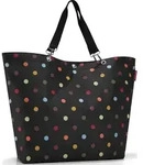 Shopper Tasche XL mit bunten Punkten schwarz