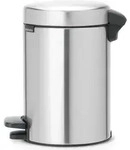 Newicon M&uuml;lleimer 3 l FPP Stahl matt mit Fu&szlig;pedal