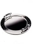 Alessi MGVASS Tablett mit schwarzen Griffen