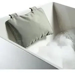 Loft Badewannenkissen 21 x 32 cm grau mit 2 Saugn&auml;pfen