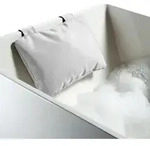 Loft Badewannenkissen 21 x 32 cm wei&szlig; mit 2 Saugn&auml;pfen
