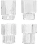 Ripple Gl&auml;ser niedrig transparent 4 St.