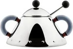 Alessi 9097 Zuckerdose mit blauen Griffen