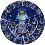 Taika Flacher Teller 27 cm blau