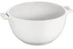 Staub Salatsch&uuml;ssel 18 cm wei&szlig; mit zwei Griffen