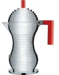 Pulcina Kaffeekocher 150 ml mit rotem Griff f&uuml;r Induktion