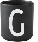 Aj Becher Buchstabe G schwarz aus Porzellan