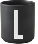 Aj Becher Buchstabe L schwarz aus Porzellan